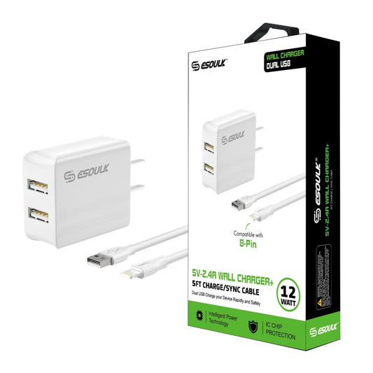 ESOULK 5V 2.4A Wall Charger for iPhone