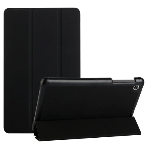 For Alcatel joy tab 2 Trifold Magnetic Closure PU Leather Case Cover - Black Alcatel Joy Tab 2 Black